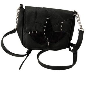 Studded Crossbody Bag Black Adjustable Strap NWOT